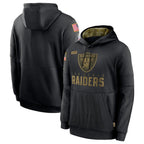 Kooe LV.Raiders Black Salute to Service Hoodies Limited Game Blank Player Stitched Jerseys