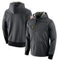 Kooe LV.Raiders Gray Pullover Hoodies Home Game Blank Player Stitched Jerseys