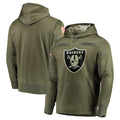 Kooe LV.Raiders Olive Salute to Service Pullover Hoodies Home Game Blank Player Stitched Jerseys