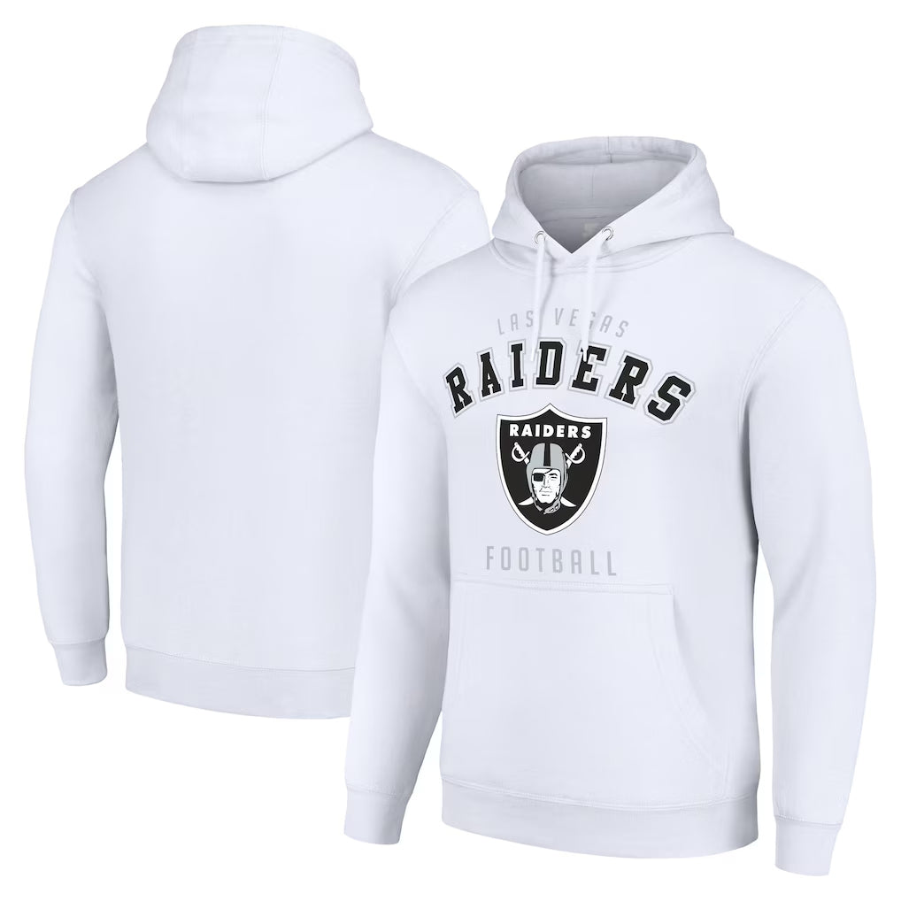Kooe LV.Raiders White LOGO Pullover Hoodies Home Game Blank Player Stitched Jerseys