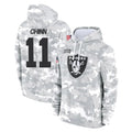 Kooe LV.Raiders #11 Jeremy Chinn Player Arctic Camo Salute to Service Hoodies Limited Game Stitched Jerseys
