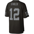 Kooe LV.Raiders #12 Ken Stabler Mitchell & Ness Black Legacy Replica Jersey
