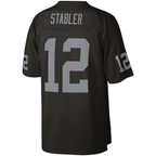 Kooe LV.Raiders #12 Ken Stabler Mitchell & Ness Black Legacy Replica Jersey