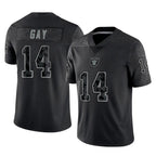 Kooe LV.Raiders #14 Matt Gay Player Black Reflective Limited Game Stitched Jerseys