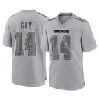 Kooe LV.Raiders #14 Matt Gay Player Gray Atmosphere Fashion Limited Game Stitched Jerseys