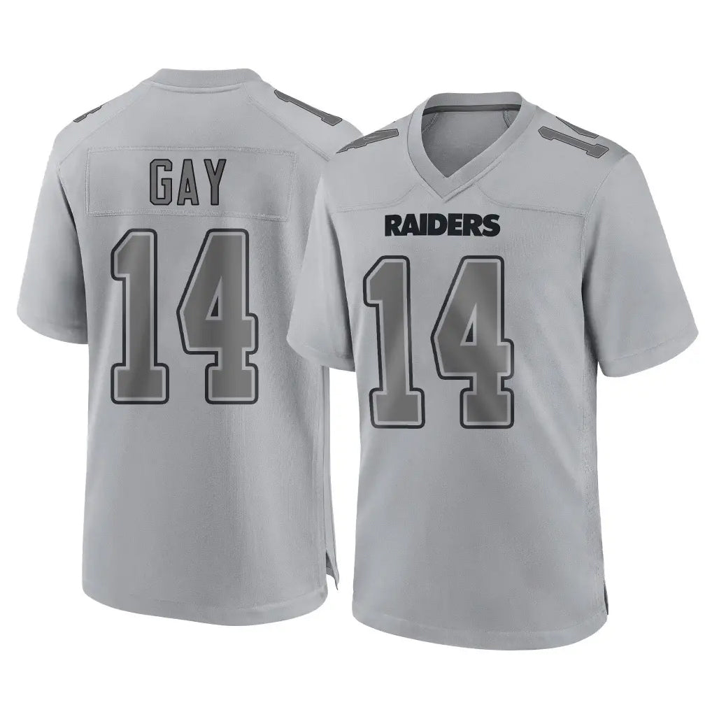 Kooe LV.Raiders #14 Matt Gay Player Gray Atmosphere Fashion Limited Game Stitched Jerseys