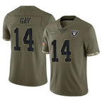 Kooe LV.Raiders #14 Matt Gay Player Olive Salute To Service Limited Stitched Jerseys