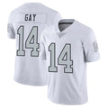 Kooe LV.Raiders #14 Matt Gay Player White Limited Color Rush Home Game Stitched Jerseys