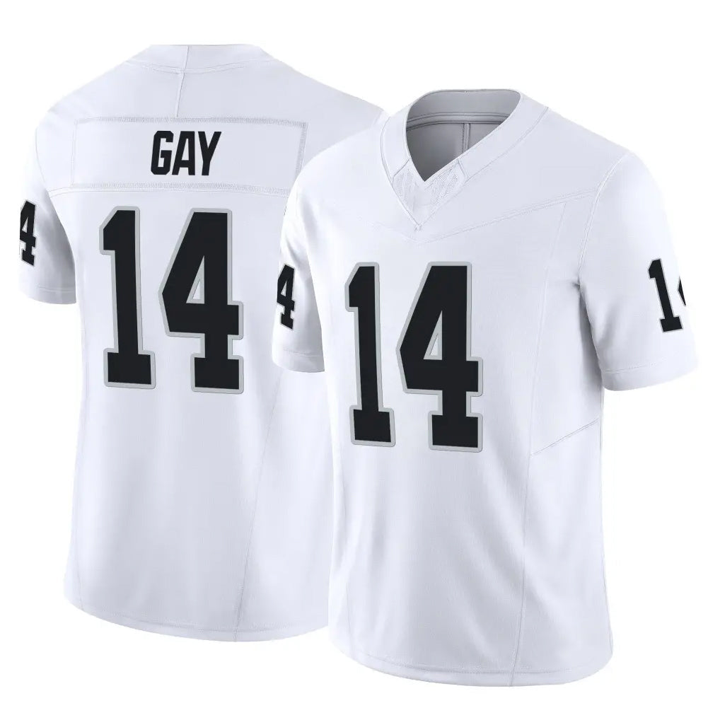 Kooe LV.Raiders #14 Matt Gay Player White Limited Vapor F.U.S.E. Home Game Stitched Jerseys