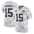 Kooe LV.Raiders #15 Fernando Mendoza Player Arctic Camo Salute To Service Limited Game Stitched Jerseys