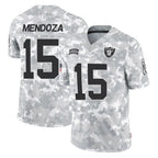 Kooe LV.Raiders #15 Fernando Mendoza Player Arctic Camo Salute To Service Limited Game Stitched Jerseys
