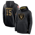Kooe LV.Raiders #15 Fernando Mendoza Player Black Salute to Service Hoodies Limited Game Stitched Jerseys