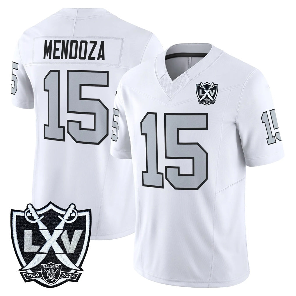 Kooe LV.Raiders #15 Fernando Mendoza Player White 2026 Vapor Limited Home Game Stitched Jerseys