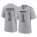 Kooe LV.Raiders #1 Tre Tucker Player Gray Atmosphere Fashion Limited Game Stitched Jerseys