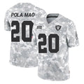 Kooe LV.Raiders #20 Isaiah Pola-Mao Player Arctic Camo Salute To Service Limited Game Stitched Jerseys