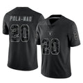 Kooe LV.Raiders #20 Isaiah Pola-Mao Player Black Reflective Limited Game Stitched Jerseys