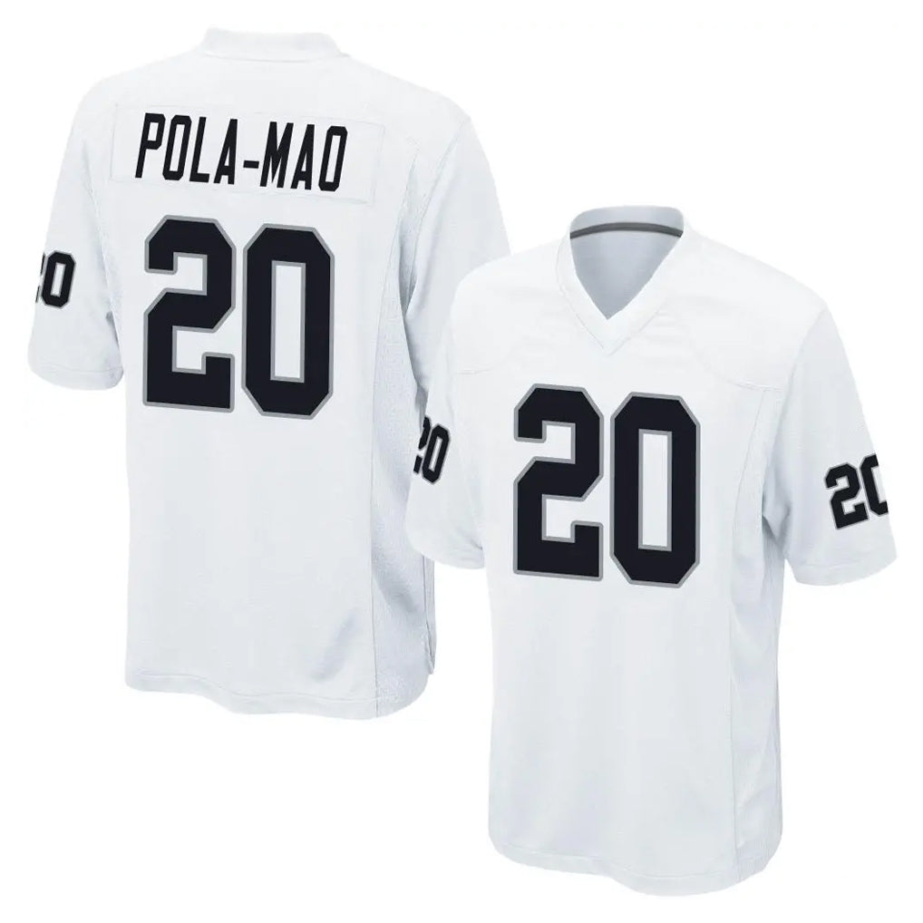 Kooe LV.Raiders #20 Isaiah Pola-Mao Player White Home Game Stitched Jerseys