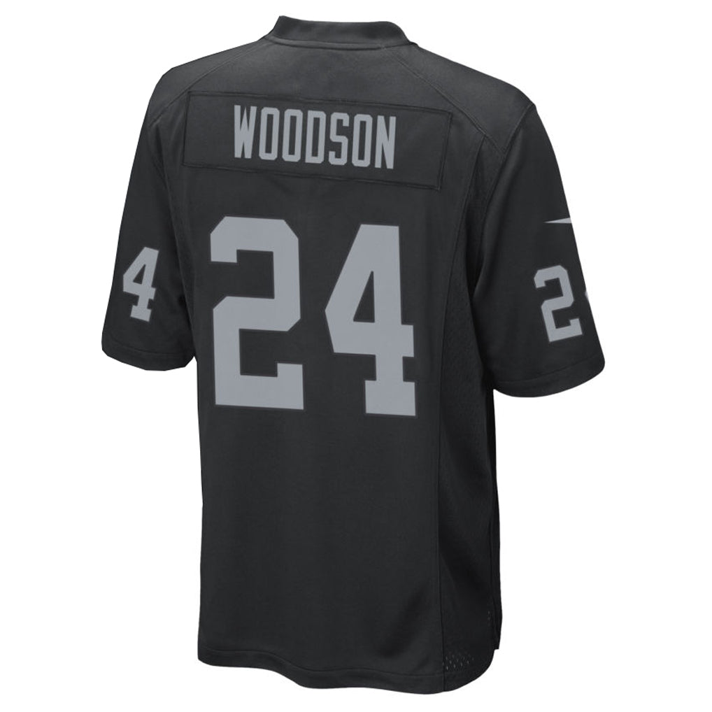 Kooe LV.Raiders #24 Charles Woodson Player Black Home Game Stitched Jerseys