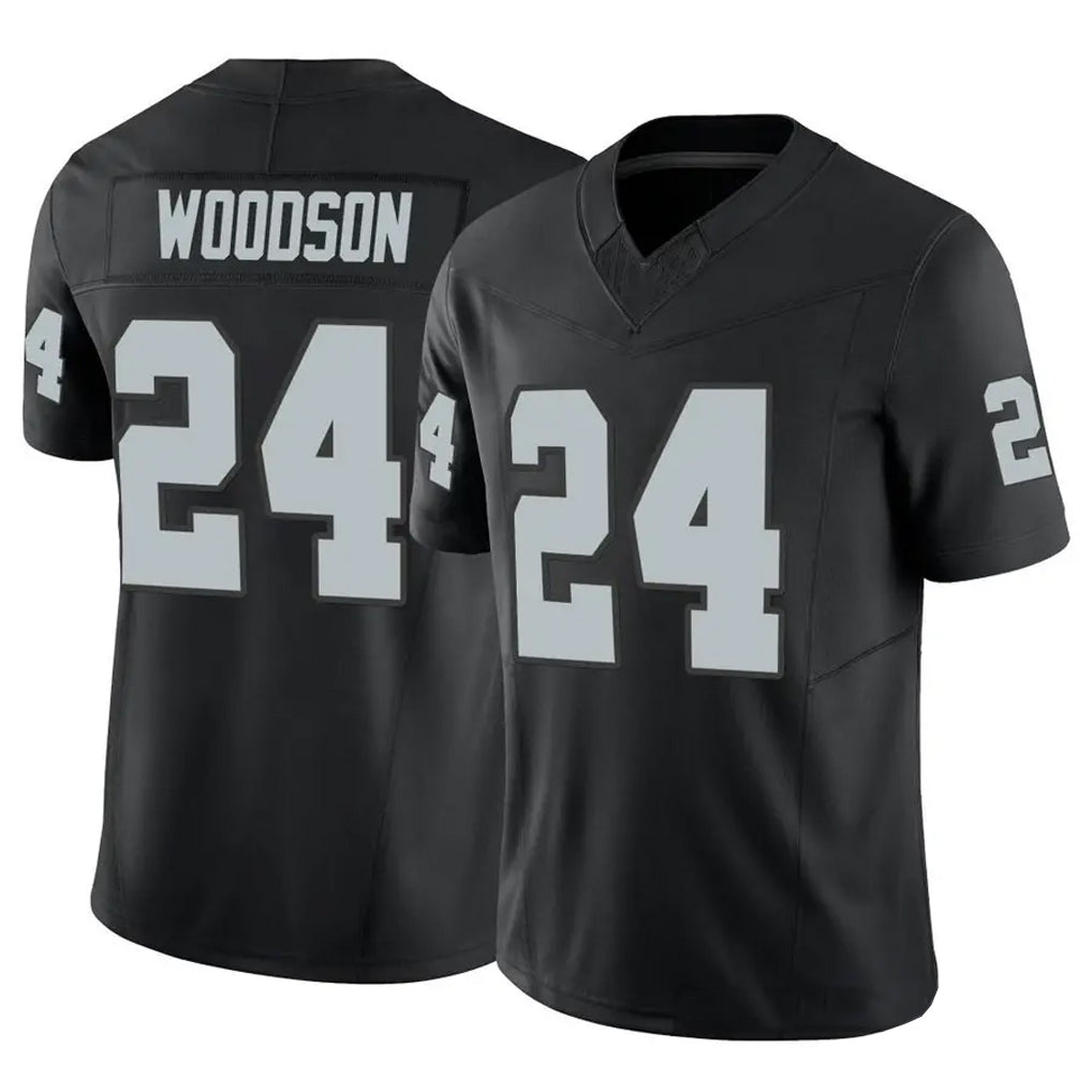 Kooe LV.Raiders #24 Charles Woodson Player Black Vapor F.U.S.E Limited Stitched Jerseys