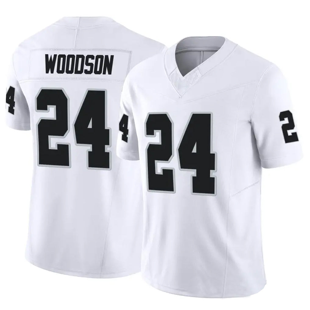 Kooe LV.Raiders #24 Charles Woodson Player White Vapor F.U.S.E Limited Stitched Jerseys