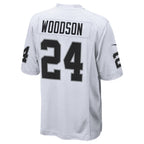 Kooe LV.Raiders #24 Charles Woodson Player Whtie Home Game  Stitched Jerseys