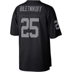 Kooe LV.Raiders #25 Fred Biletnikoff Mitchell & Ness Black Legacy Replica Jersey