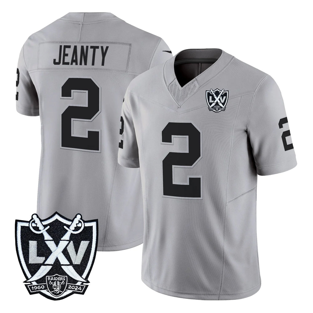 Kooe LV.Raiders #2 Ashton Jeanty Player Gray 2026 Vapor Limited Home Game Stitched Jerseys