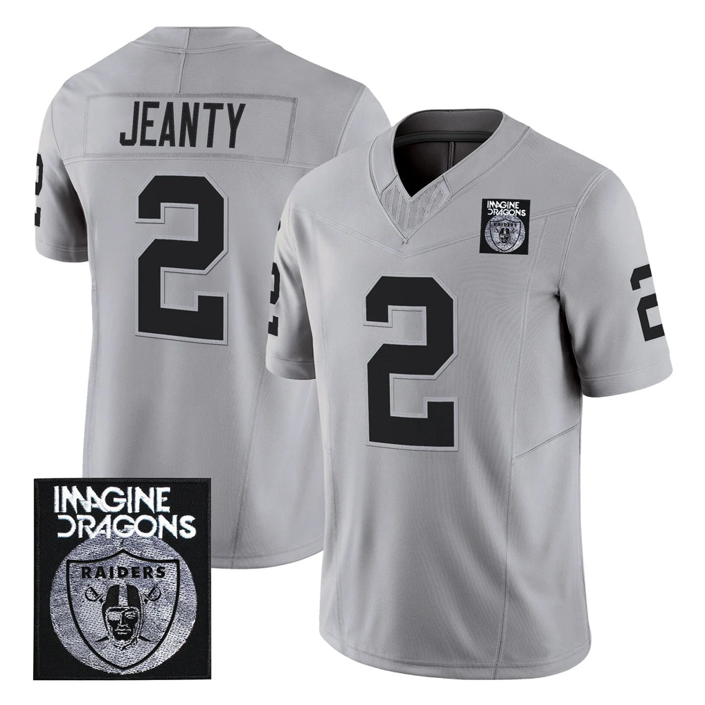 Kooe LV.Raiders #2 Ashton Jeanty Player Gray Vapor Limited Home Game Stitched Jerseys