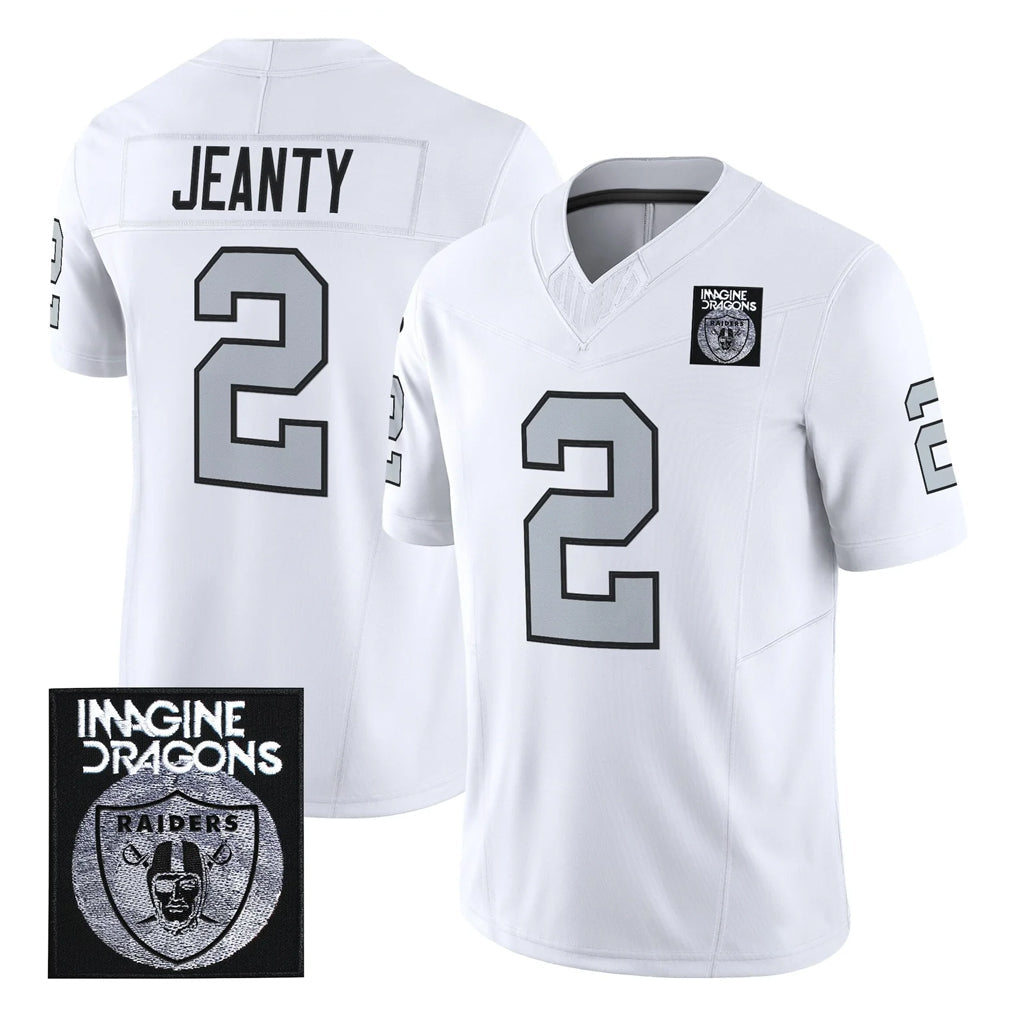 Kooe LV.Raiders #2 Ashton Jeanty Player White Vapor Limited Home Game Stitched Jerseys