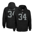 Kooe LV.Raiders #34 Bo Jackson Player Black Salute to Service Hoodies Stitched Jerseys