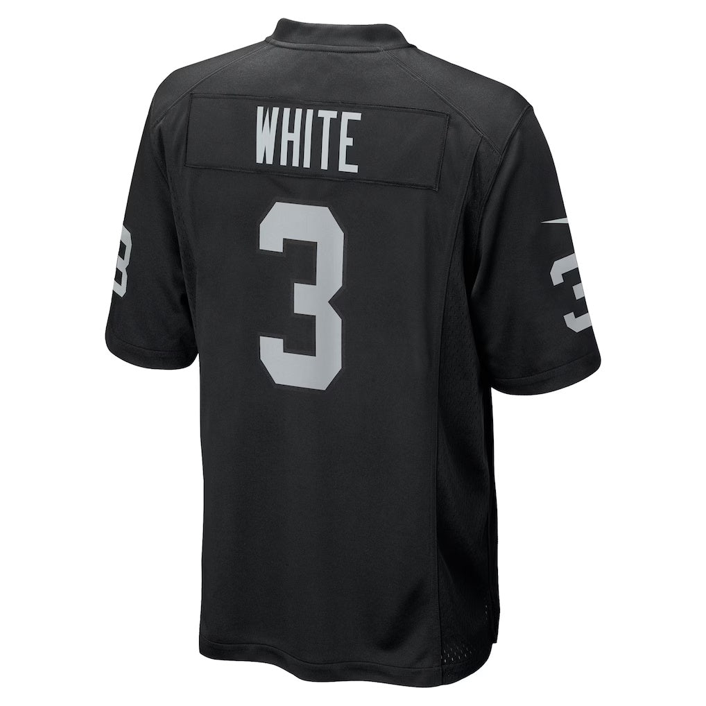 Kooe LV.Raiders #3 Zamir White Black Team Game Stitched Jerseys