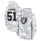 Kooe LV.Raiders #51 Malcolm Koonce Player Arctic Camo Salute to Service Hoodies Limited Game Stitched Jerseys