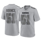 Kooe LV.Raiders #51 Malcolm Koonce Player Gray Atmosphere Fashion Limited Game Stitched Jerseys