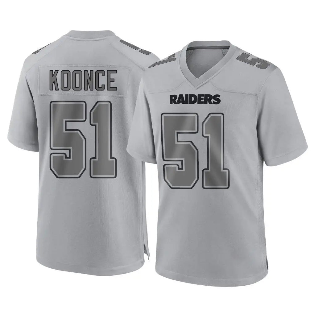 Kooe LV.Raiders #51 Malcolm Koonce Player Gray Atmosphere Fashion Limited Game Stitched Jerseys