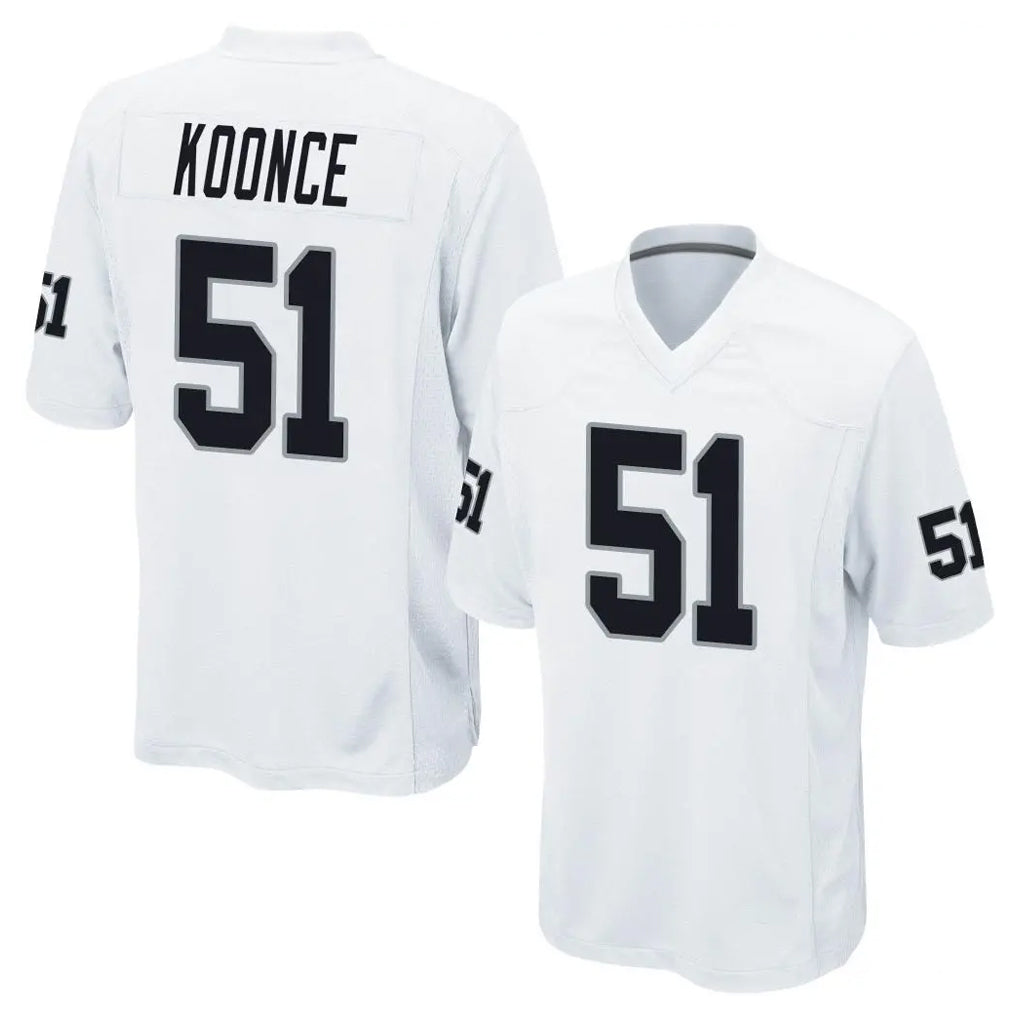 Kooe LV.Raiders #51 Malcolm Koonce Player White Home Game Stitched Jerseys