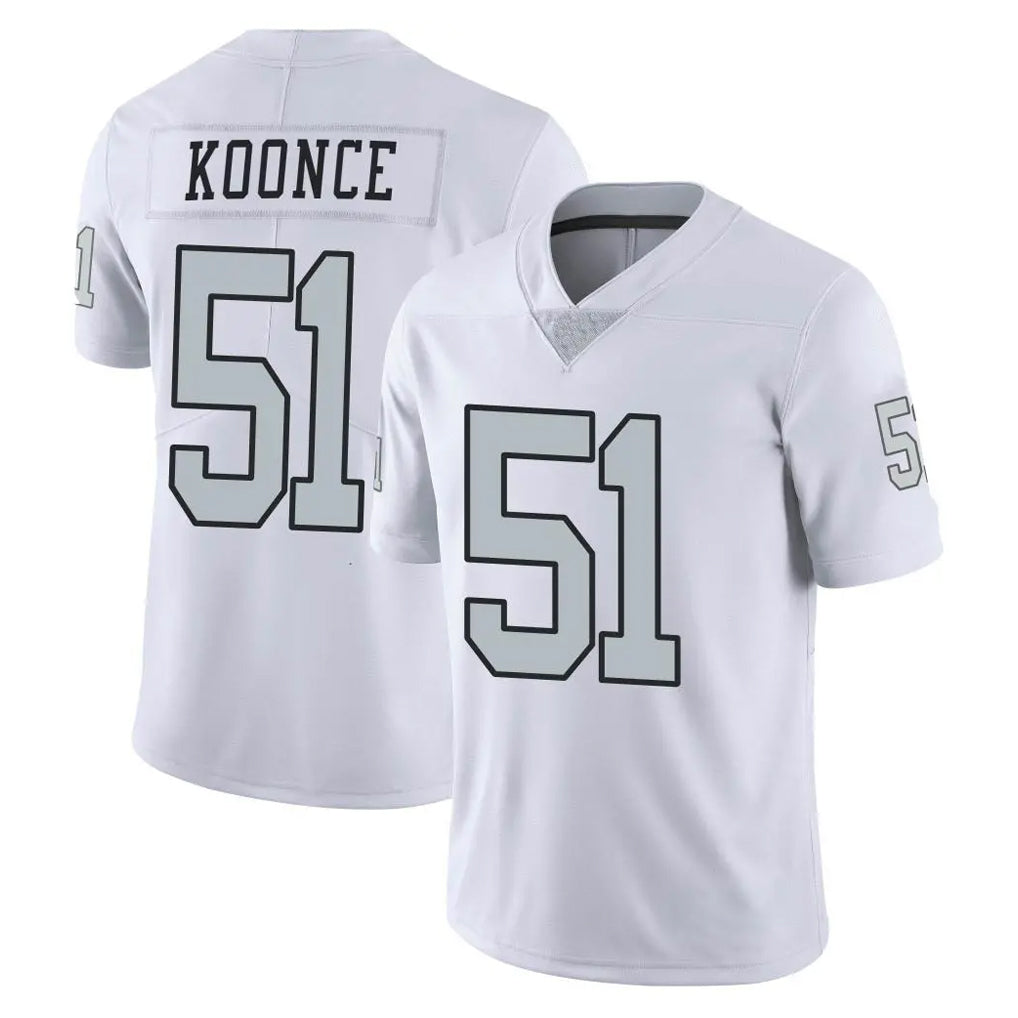Kooe LV.Raiders #51 Malcolm Koonce Player White Limited Color Rush Home Game Stitched Jerseys