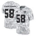 Kooe LV.Raiders #58 Jackson Powers-Johnson Player Arctic Camo Salute To Service Limited Game Stitched Jerseys
