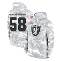 Kooe LV.Raiders #58 Jackson Powers-Johnson Player Arctic Camo Salute to Service Hoodies Limited Game Stitched Jerseys