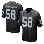 Kooe LV.Raiders #58 Jackson Powers-Johnson Player Black Home Game Stitched Jerseys