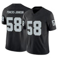 Kooe LV.Raiders #58 Jackson Powers-Johnson Player Black Limited Vapor F.U.S.E. Home Game Stitched Jerseys