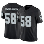 Kooe LV.Raiders #58 Jackson Powers-Johnson Player Black Limited Vapor F.U.S.E. Home Game Stitched Jerseys