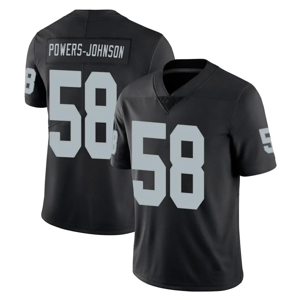 Kooe LV.Raiders #58 Jackson Powers-Johnson Player Black Limited Vapor Untouchable Home Game Stitched Jerseys