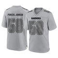 Kooe LV.Raiders #58 Jackson Powers-Johnson Player Gray Atmosphere Fashion Limited Game Stitched Jerseys