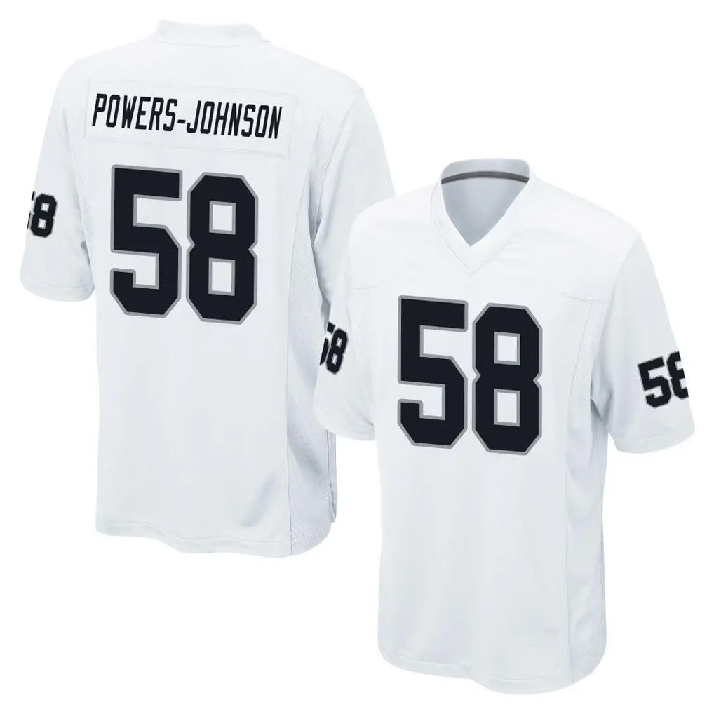 Kooe LV.Raiders #58 Jackson Powers-Johnson Player White Home Game Stitched Jerseys