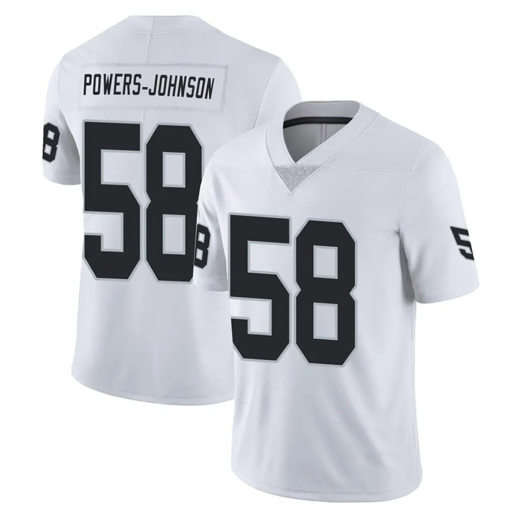 Kooe LV.Raiders #58 Jackson Powers-Johnson Player White Limited Vapor Untouchable Home Game Stitched Jerseys