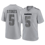 Kooe LV.Raiders #5 Eric Stokes Player Gray Atmosphere Fashion Limited Game Stitched Jerseys