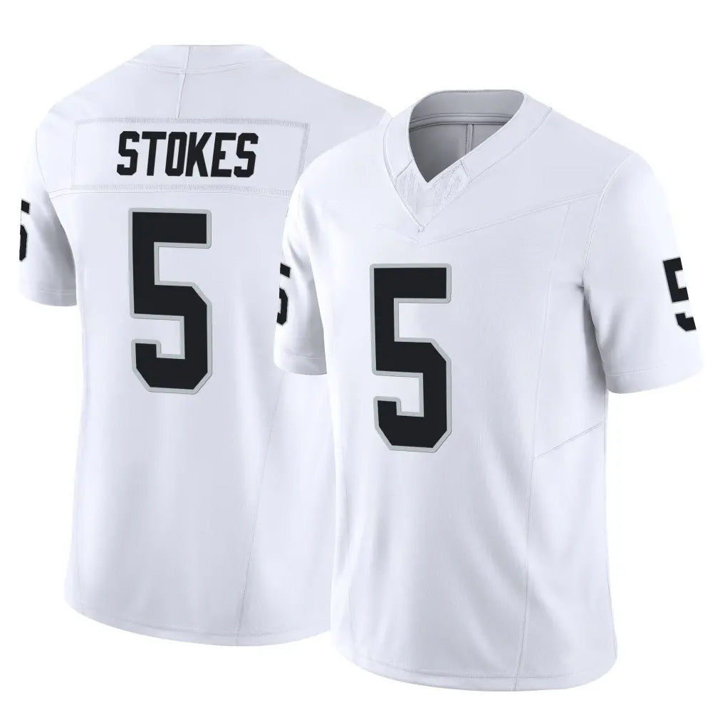 Kooe LV.Raiders #5 Eric Stokes Player White Limited Vapor F.U.S.E. Home Game Stitched Jerseys