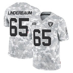 Kooe LV.Raiders #65 Tyler Linderbaum Player Arctic Camo Salute To Service Limited Game Stitched Jerseys