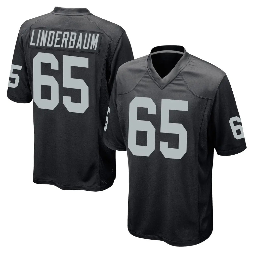 Kooe LV.Raiders #65 Tyler Linderbaum Player Black Home Game Stitched Jerseys