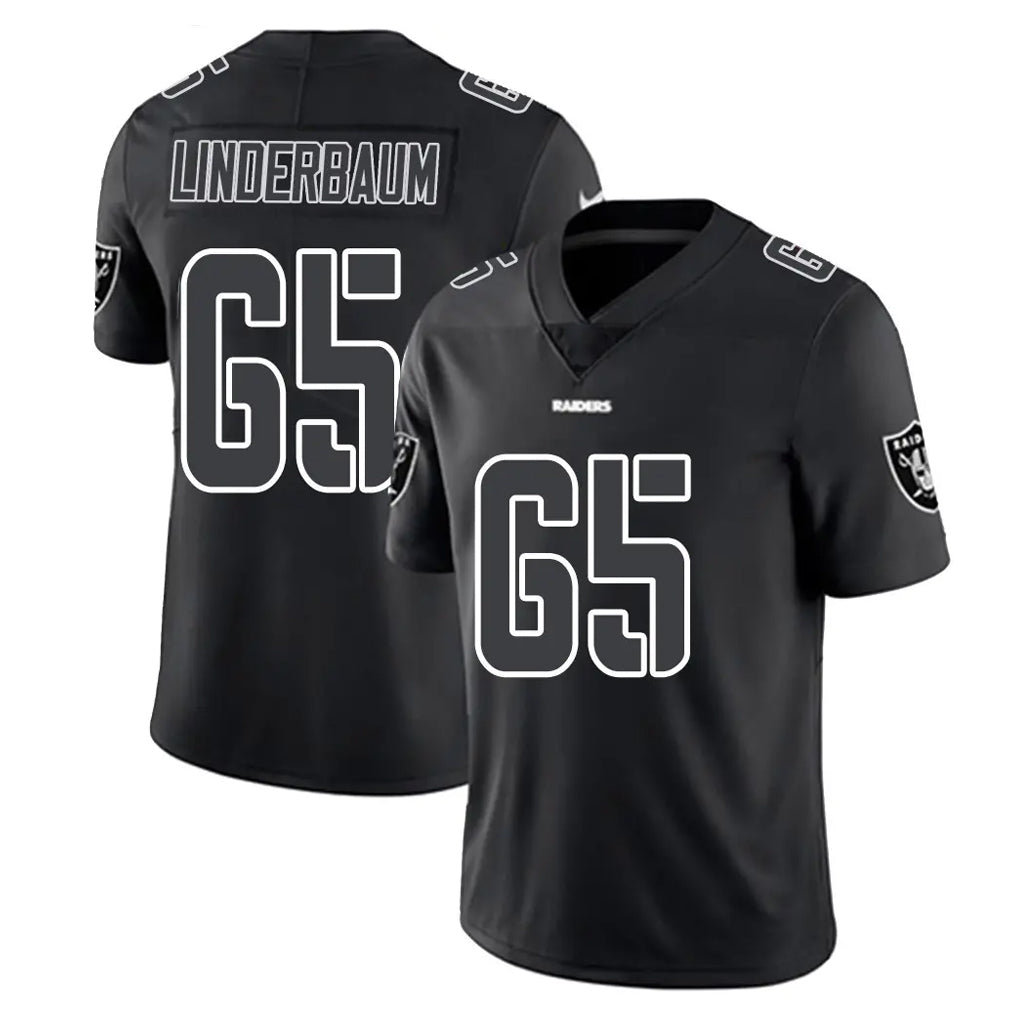 Kooe LV.Raiders #65 Tyler Linderbaum Player Black Limited Black Impact Home Game Stitched Jerseys